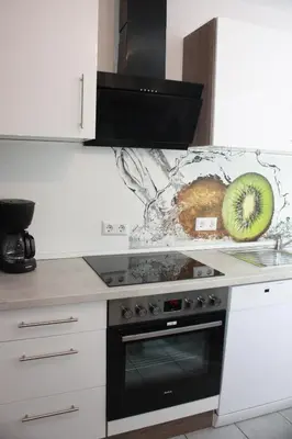 Küche/Küchenzeile in der Unterkunft Ferienwohnung Mülheim Heißen mit großem Balkon