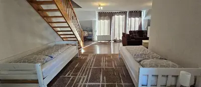 Ein Bett oder Betten in einem Zimmer der Unterkunft Ferienwohnung Mülheim Heißen mit großem Balkon