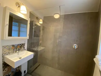 Ein Badezimmer in der Unterkunft Ferienwohnung Wülfrath