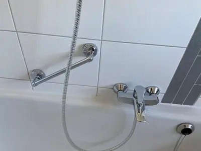 Ein Badezimmer in der Unterkunft Ferienwohnung Baumberger-Auszeit