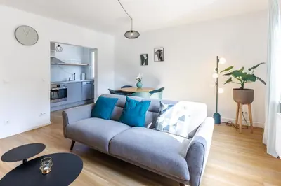 Küche/Küchenzeile in der Unterkunft Glück Auf Appartements Walter-Hohmann-Straße Essen