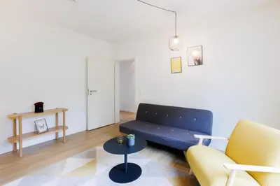 Ein Sitzbereich in der Unterkunft Glück Auf Appartements Walter-Hohmann-Straße Essen