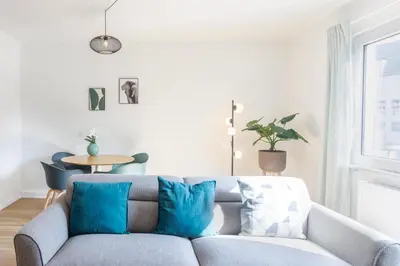 Ein Sitzbereich in der Unterkunft Glück Auf Appartements Walter-Hohmann-Straße Essen