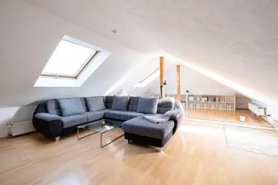 Ein Sitzbereich in der Unterkunft Ferienwohnung mit Kuschelflair