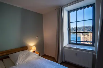 Ein Bett oder Betten in einem Zimmer der Unterkunft Hotel Birschel-Mühle