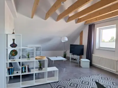 TV/Unterhaltungsangebot in der Unterkunft Moderne Wohnung in Krefeld
