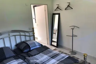 Ein Bett oder Betten in einem Zimmer der Unterkunft Studio mit Blick ins Grüne