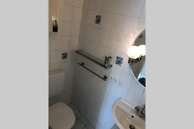 Ein Badezimmer in der Unterkunft Studio mit Blick ins Grüne