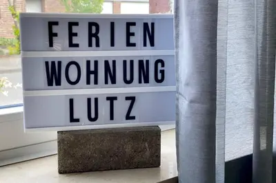Ein Zertifikat, Auszeichnung, Logo oder anderes Dokument, das in der Unterkunft Ferienwohnung Lutz ausgestellt ist