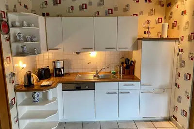 Küche/Küchenzeile in der Unterkunft Ferienwohnung Lutz