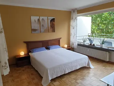 Ein Bett oder Betten in einem Zimmer der Unterkunft Renoviertes Wohlfühlapartment