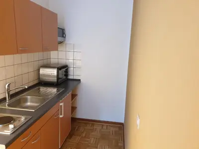 Küche/Küchenzeile in der Unterkunft Renoviertes Wohlfühlapartment