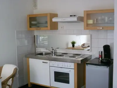 Küche/Küchenzeile in der Unterkunft Apartment am Park