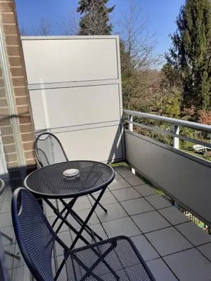 Ein Balkon oder eine Terrasse in der Unterkunft Apartment am Park