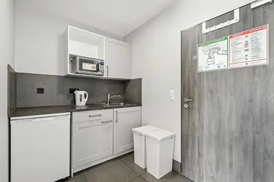Küche/Küchenzeile in der Unterkunft Hotel Engelsburg - Apartments - Ferienwohnungen