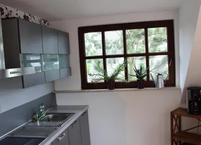 Küche/Küchenzeile in der Unterkunft Bel Etage