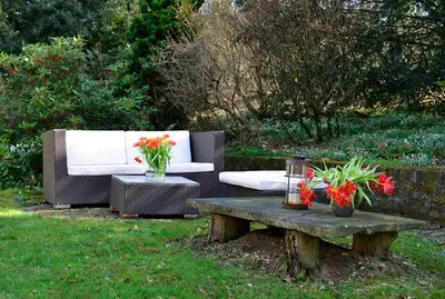 Ein Garten an der Unterkunft Hotel Haus Kronenthal