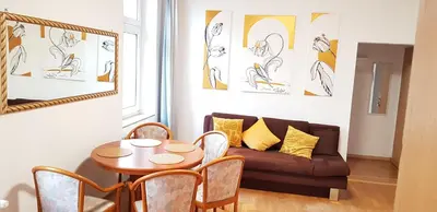 Ein Sitzbereich in der Unterkunft ELENA flat Tulpe Duisburg Zentrum