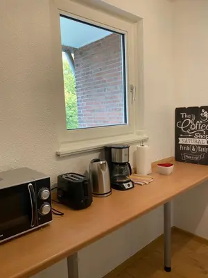 Kaffee-/Teezubehör in der Unterkunft Moderne Wohnung bei Duisburg Hbf.