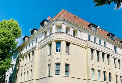 Das Gebäude in dem sich die Ferienwohnung befindet