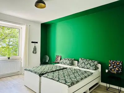Ein Bett oder Betten in einem Zimmer der Unterkunft Monteur Appartement Ischeland near Hagen-City