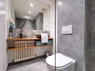 Ein Badezimmer in der Unterkunft Oase am Großstadt Jungel