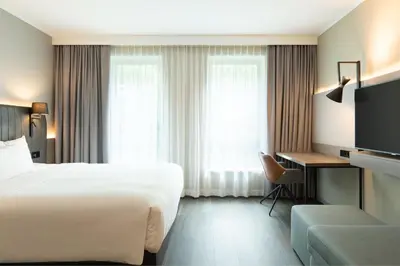 Ein Bett oder Betten in einem Zimmer der Unterkunft Residence Inn by Marriott Essen City