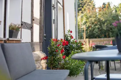 Ein Balkon oder eine Terrasse in der Unterkunft Kötterhof Hotel