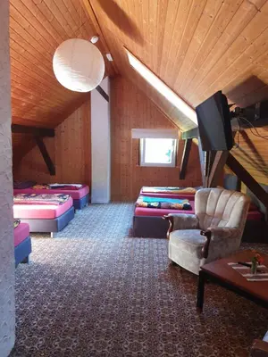 Ein Bett oder Betten in einem Zimmer der Unterkunft Ferienwohnungen lemberg