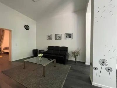 Ein Sitzbereich in der Unterkunft Herne Zentral Apartment