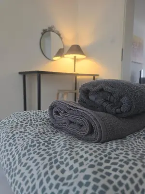 Grundriss der Unterkunft Flora Business Apartment mit Balkon