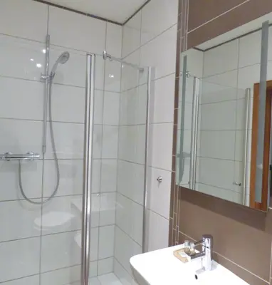 Ein Badezimmer in der Unterkunft Hotel Akazienhof