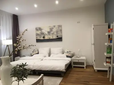 Ein Bett oder Betten in einem Zimmer der Unterkunft City-Apartment Ohligs