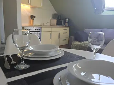 Küche/Küchenzeile in der Unterkunft Flora Modern Living Apartment
