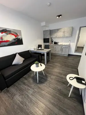 Küche/Küchenzeile in der Unterkunft Campushotel