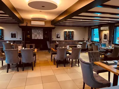 Ein Sitzbereich in der Unterkunft Hotel Dülmener Hof