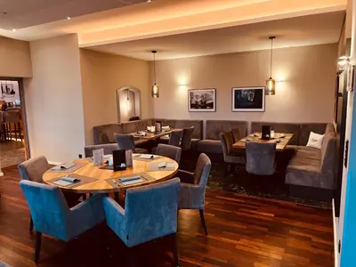 Ein Sitzbereich in der Unterkunft Hotel Dülmener Hof