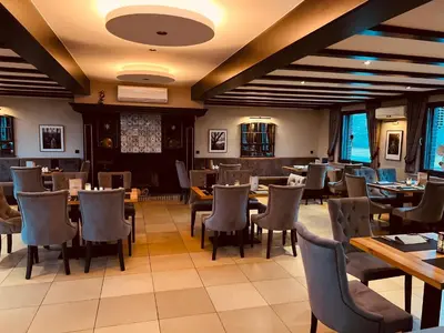 Ein Sitzbereich in der Unterkunft Hotel Dülmener Hof