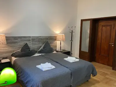 Ein Bett oder Betten in einem Zimmer der Unterkunft Haus Berlin