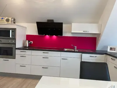 Küche/Küchenzeile in der Unterkunft Ferienwohnung Olli Koch