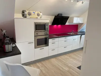 Küche/Küchenzeile in der Unterkunft Ferienwohnung Olli Koch