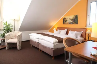 Ein Sitzbereich in der Unterkunft Hotel Fürstenberg