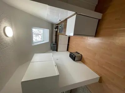 Küche/Küchenzeile in der Unterkunft 1,5 Zimmer Apartment, 38,5 qm, Multimedia TV, Uni, HBF