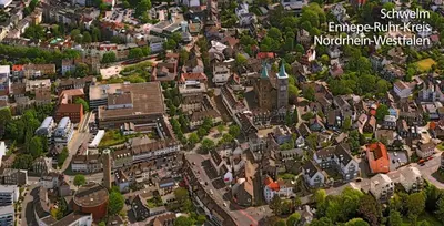 Ein allgemeiner Blick auf Schwelm oder ein Stadtblick von der Ferienwohnung aus