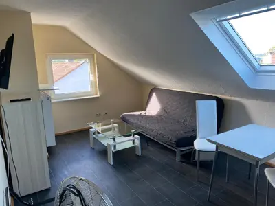 Ein Sitzbereich in der Unterkunft NO SMOKE Ferienwohnung Hagen