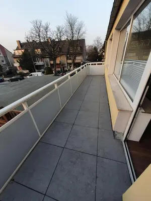 Ein Balkon oder eine Terrasse in der Unterkunft Ferienwohnung Schloßstraße