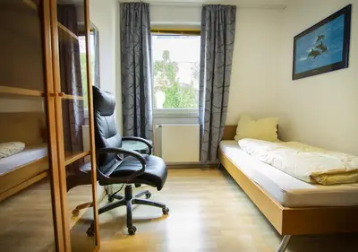 Ein Bett oder Betten in einem Zimmer der Unterkunft Ringeltaube – Wohnen wie zu Hause