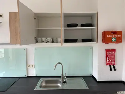 Küche/Küchenzeile in der Unterkunft Ferienwohnung Hagen