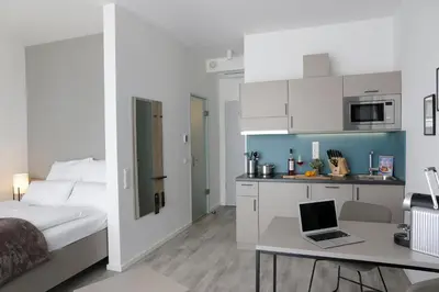 Küche/Küchenzeile in der Unterkunft PM-AM Apartments GmbH