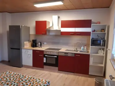 Küche/Küchenzeile in der Unterkunft Herzmensch Oberhausen